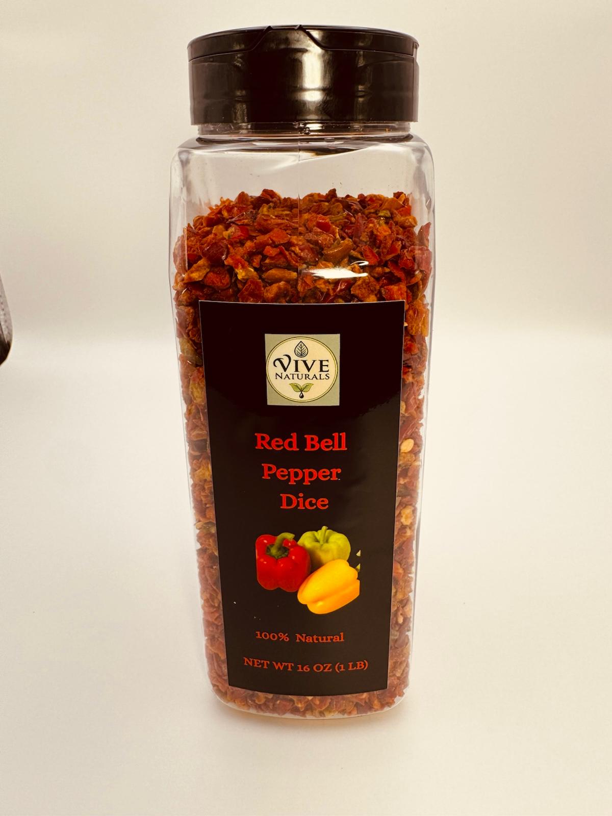 Dehydrated Dried Red Bell Pepper by It’s Delish – 1 lbs – Chopped & Dried Vegetable Seasoning – Sealed for Freshness