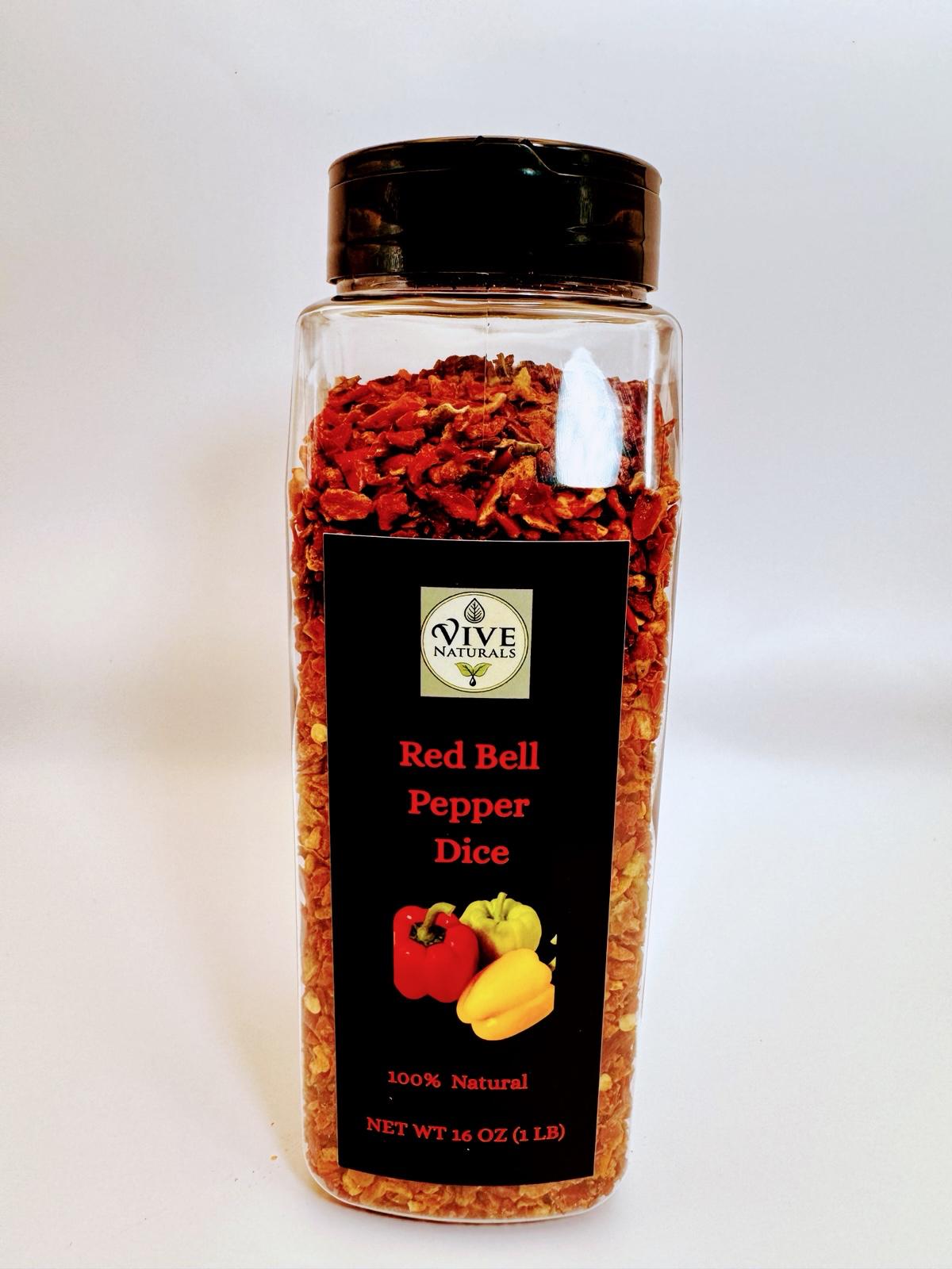 Dehydrated Dried Red Bell Pepper by It’s Delish – 1 lbs – Chopped & Dried Vegetable Seasoning – Sealed for Freshness