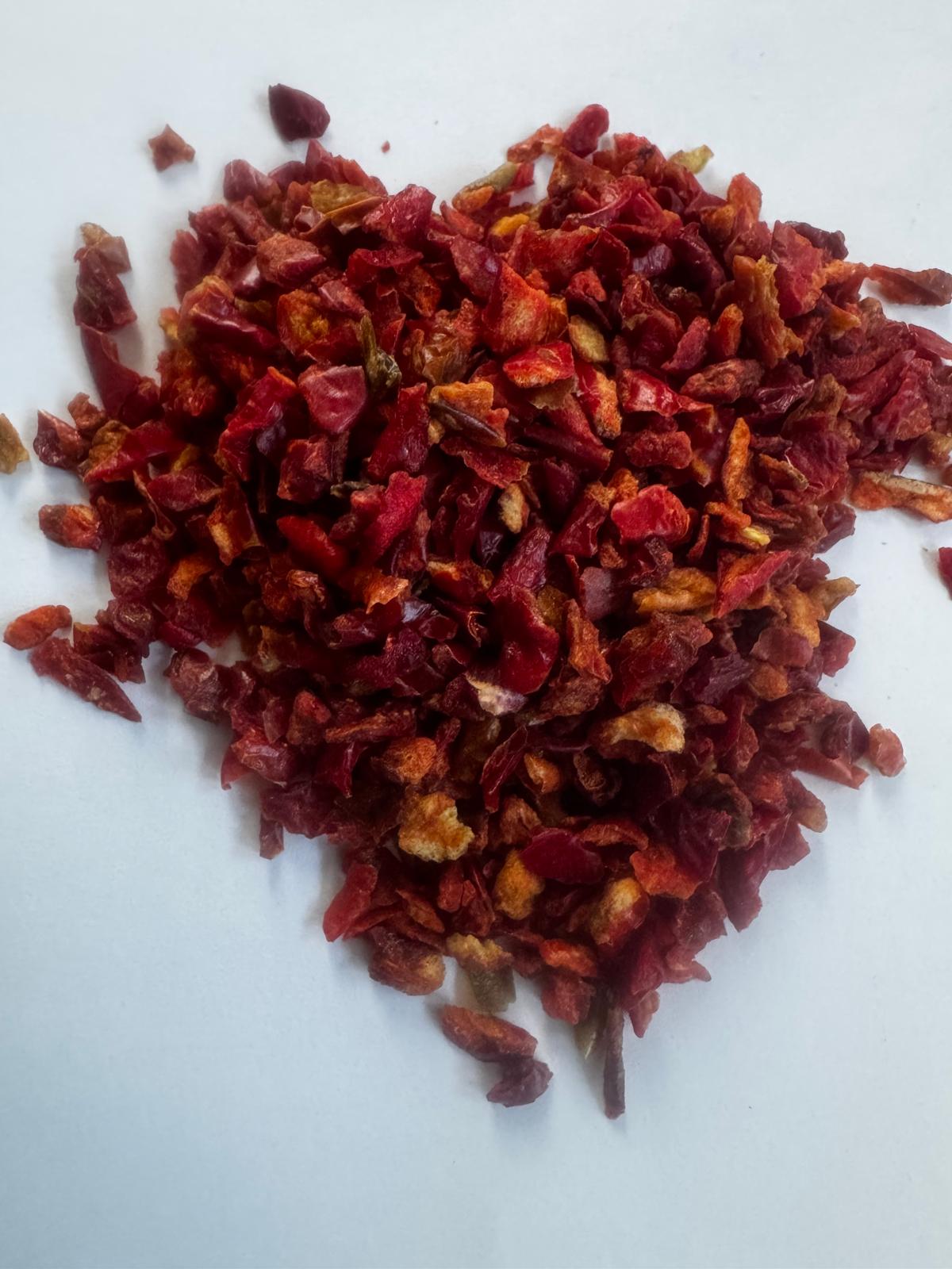 Dehydrated Dried Red Bell Pepper by It’s Delish – 1 lbs – Chopped & Dried Vegetable Seasoning – Sealed for Freshness